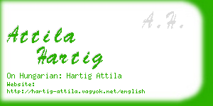 attila hartig business card